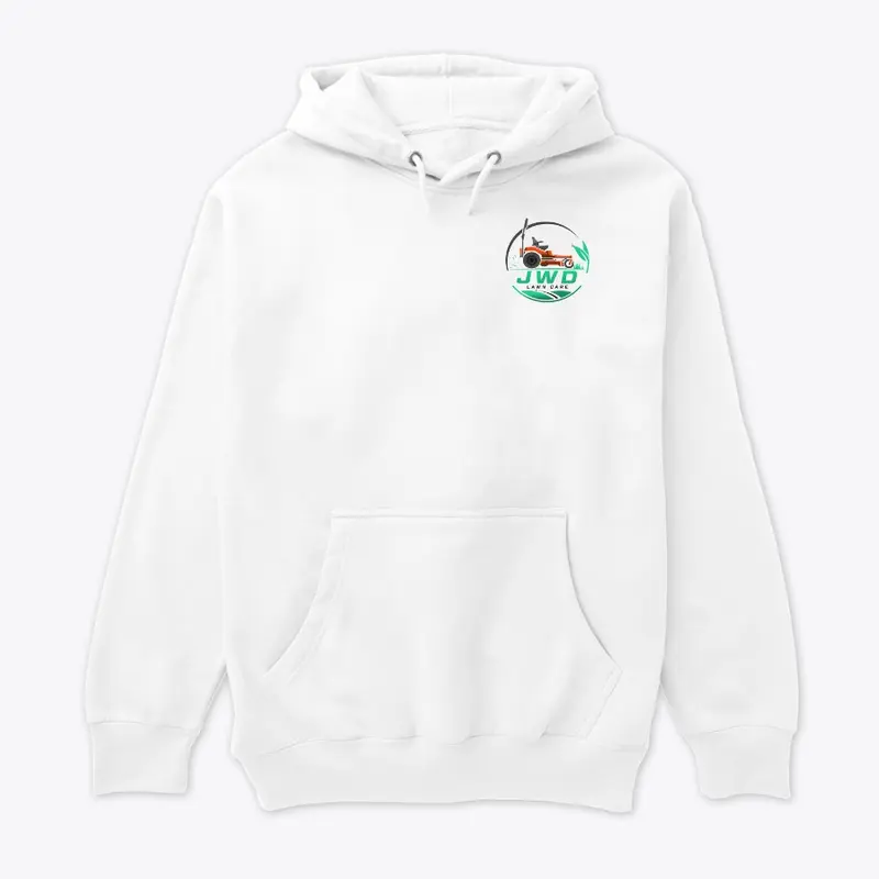 JWD Lawn Care White Hoodie